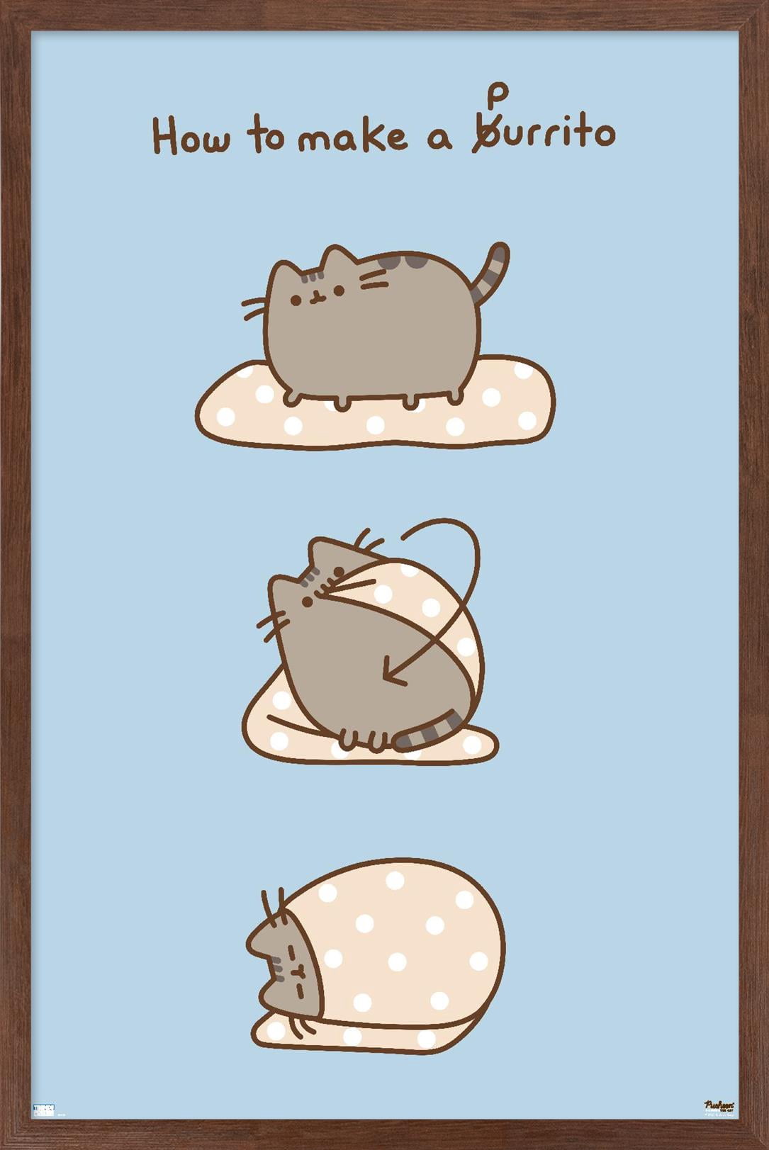 Pusheen - Purrito Wall Poster, 14.725" x 22.375" Framed
