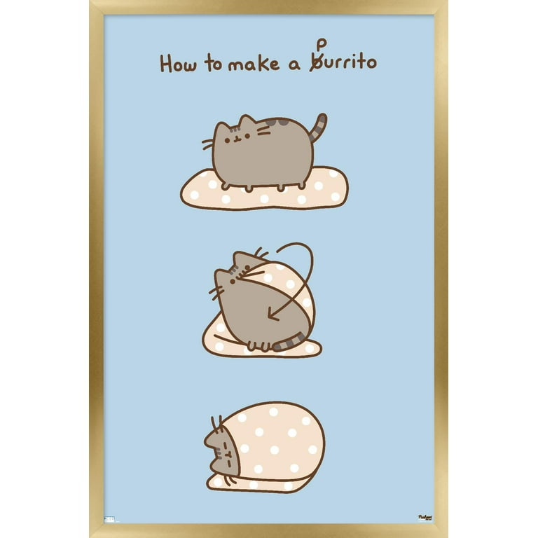 Pusheen Purrito Wall Poster, x Framed