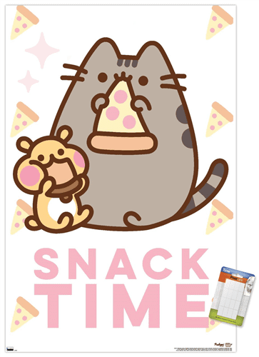 pusheen cat eating