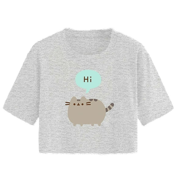 Pusheen The Cat Vintage Junior Women's Rough Cut Bottom Cropped Top Size Large