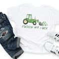 thumbnail image 1 of Pushing My Luck Boys St. Patrick'S Day Shirt, Green Tractor And 4 Leaf Clovers Toddler Tee Shirt, Lucky St. Patty'S Day Kids Kids Shirt TODDLER SHORT SLEEVE TEE BELLA CANVAS 3001T, 1 of 3