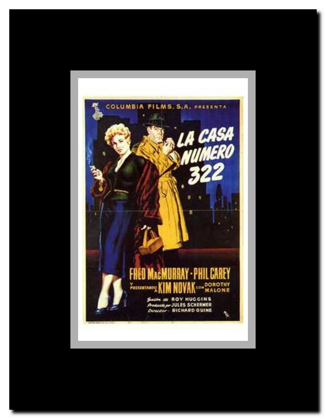 Pushover Framed Movie Poster