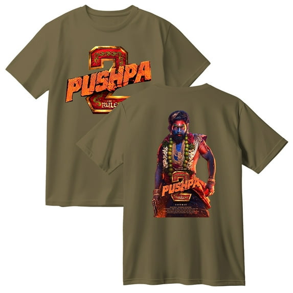 Pushpa 2 The Rule Cotton T-shirt Casual Fashion Short Sleeve Cosplay Tops Unique Tees