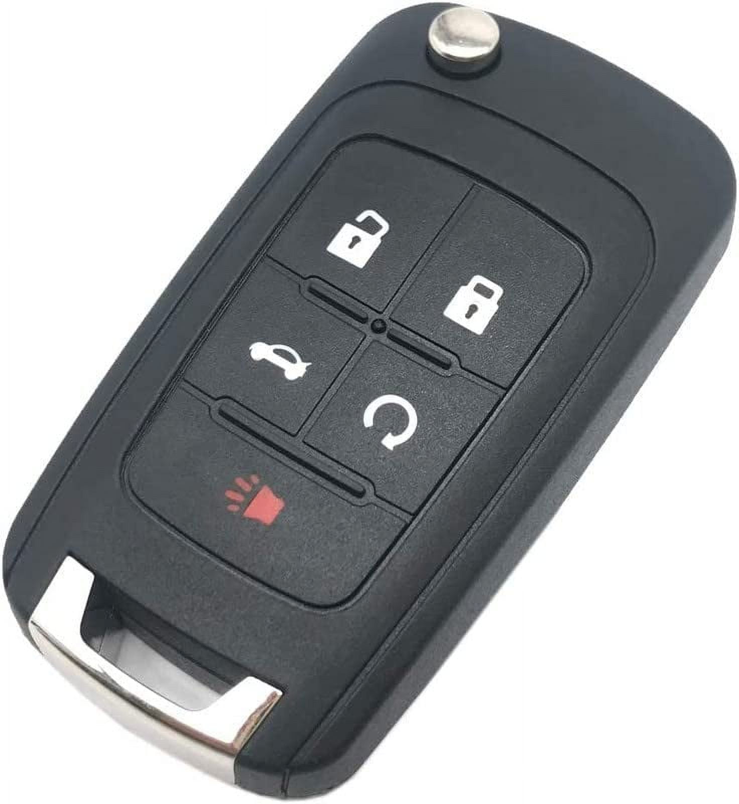 Pushtek 5 Buttons Replacement Key Fob Cover Case fit for Chevy Malibu Cruze Camaro Volt Equinox Sonic Keyless Entry Key Fob Shell