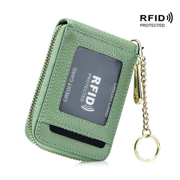 Pushtek Premium RFID Blocking Card Holder Wallet - Secure Zip Around Design with Multiple Compartments for Easy Organization - Stylish Casual Style for Everyday Use