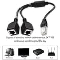 thumbnail image 1 of Pushtek RJ45 Network 1 to 2 Port Ethernet Adapter Splitter, 1 of 9