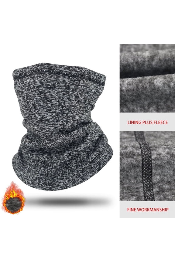 Windproof Winter Men's Scarf Neck Warmer Tube Magic Scarf Fleece Balaclava Ski Mask Motorcycles Cycling Camping Hiking Scarves(Grey)