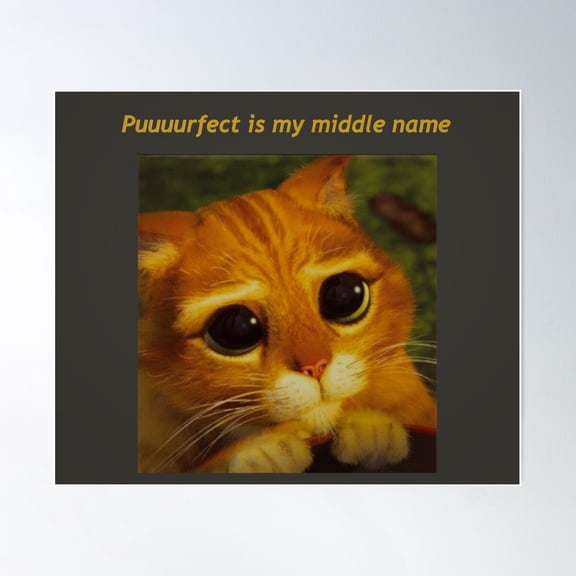 Puss In Boots Poster Wall Art, Modern Wall Decor For Living Room Bedroom, 8x12 UNFRAMED