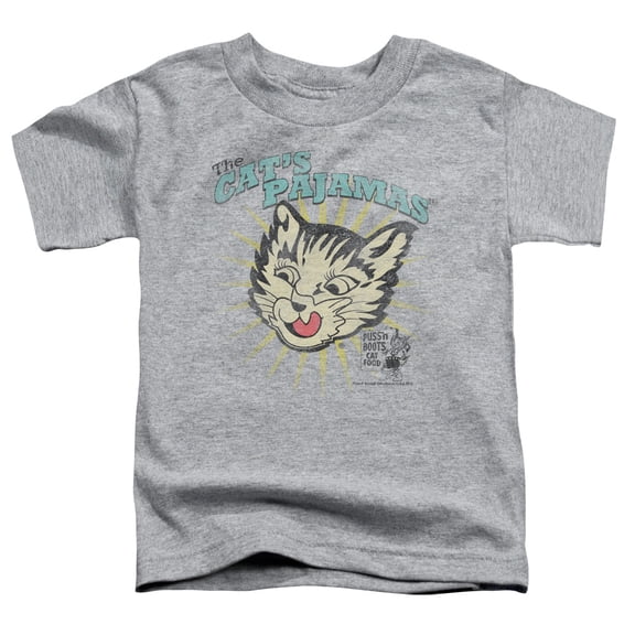 Puss N Boots Cats Pajamas Toddler T-Shirt Athletic Heather
