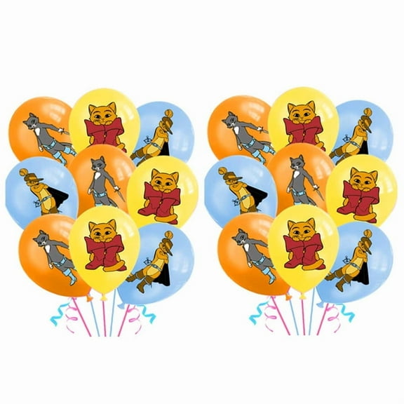 Puss in Boots Balloons Party Supplies Birthday Favors Decorations Decor Kit Latex