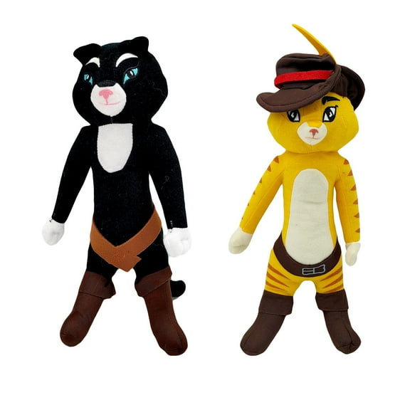 Puss in Boots Cat Plush Toys Shrek Soft Paws Plush Toy 14'' for Family Friends (2 Pcs)