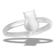 thumbnail image 1 of Pussy Cat Kitten High Polish Ring .925 Sterling Silver Band Jewelry Female Male Unisex Size 6, 1 of 4