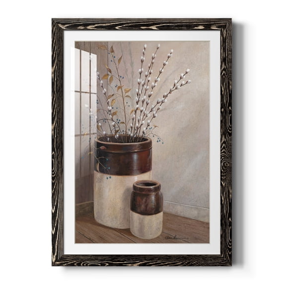 Pussywillows & Spring - Premium Framed Print - Distressed Barnwood Frame - Ready to Hang