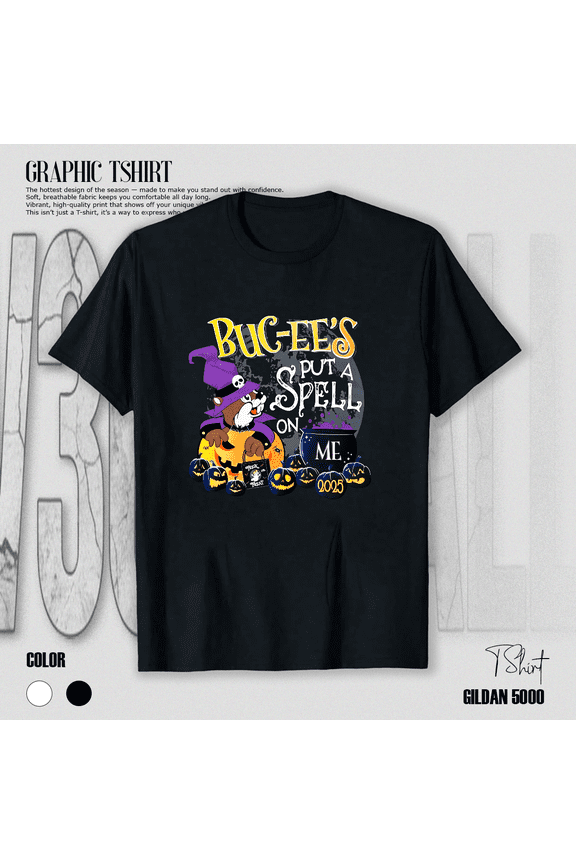 Put A Spell On Me Retro Witchy Halloween Humor Quote Unisex T-Shirt V11745, up to size 5XL