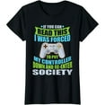 thumbnail image 1 of Put Controller Down Re-Enter Society Funny Gamer Men Short Sleeve T-Shirt Black Casual Tee, 1 of 5