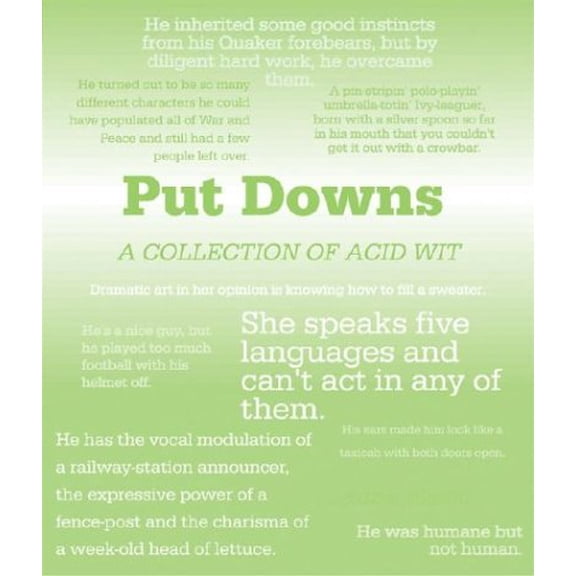 Pre-Owned Put Downs: A Collection of Acid Wit (Paperback) 1856487229 9781856487221