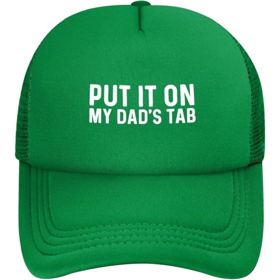 Put It On My Dad's Tab Adjustable Adult Baseball Hat Trucker Baseball Cap