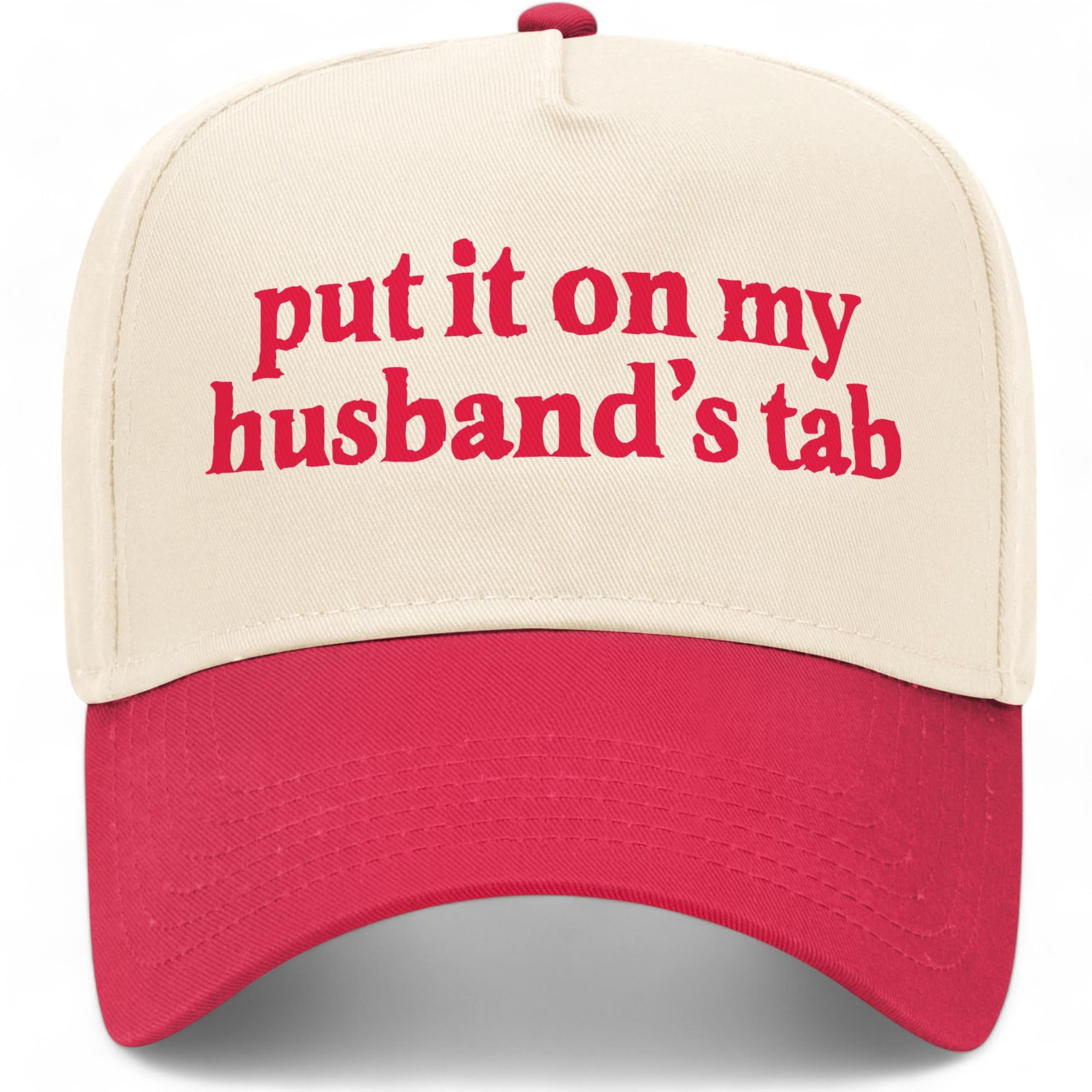 Put It On My Husband's Tab Vintage Trucker Hat | Premium Snapback ...