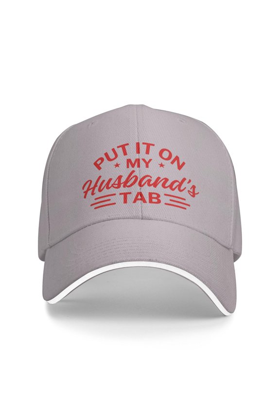 Put It On My Husbands Tab Baseball Cap Valentine'S Day Hat Adjustable Dad Hat Trucker Hat for Men Women