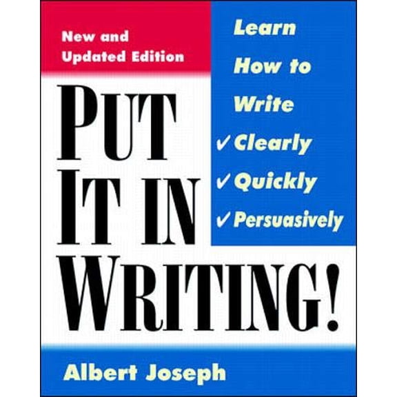 Pre-Owned Put It In Writing (Paperback) 0070393087 9780070393080