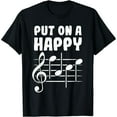 thumbnail image 1 of Put On A Happy Face Music Black T-Shirt Short Sleeves, 1 of 5
