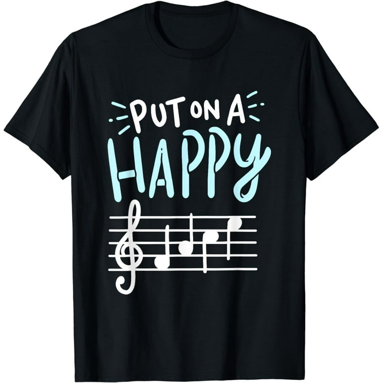 Put On A Happy Face Music Shirt - Funny Music Teacher Tshirt Put On A Happy Face Music Shirt - Funny Music Teacher Tshirt