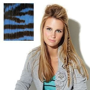 Put On Pieces Clip-in Animal Print - Blue Tiger
