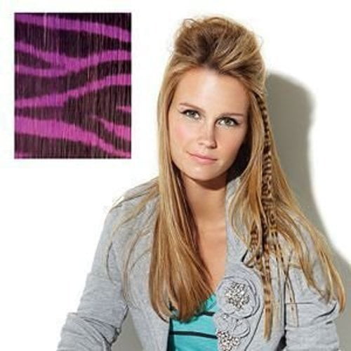 Put On Pieces Clip-in Animal Print - Purple Tiger