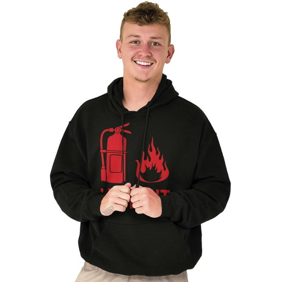 Put Out Fire Firefighter Fireman Men's Big & Tall Graphic Hoodie Brisco Brands 2X