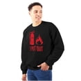 thumbnail image 1 of Put Out Fire Firefighter Fireman Men's Crewneck Sweatshirt Brisco Brands S, 1 of 6