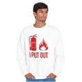 thumbnail image 1 of Put Out Fire Firefighter Fireman Men's Crewneck Sweatshirt Brisco Brands X, 1 of 6
