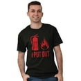 thumbnail image 1 of Put Out Fire Firefighter Fireman Men's Graphic T Shirt Tees Brisco Brands S, 1 of 5