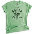 thumbnail image 1 of Put Queso In My Face-O Shirt, Unisex Women's Men's Shirt, Nacho Shirt, Mexican Food Shirt, Queso Shirt, Heather Apple Green, X-Small, 1 of 6