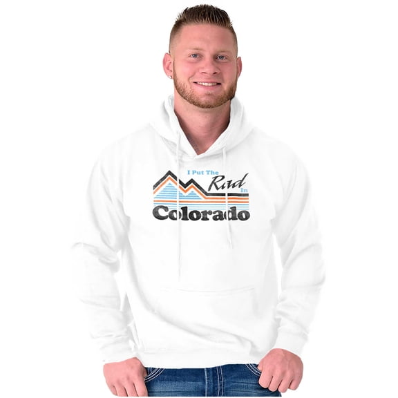 Put Rad in Colorado Snowboarder Skier Hoodie Sweatshirt Women Men Brisco Brands M