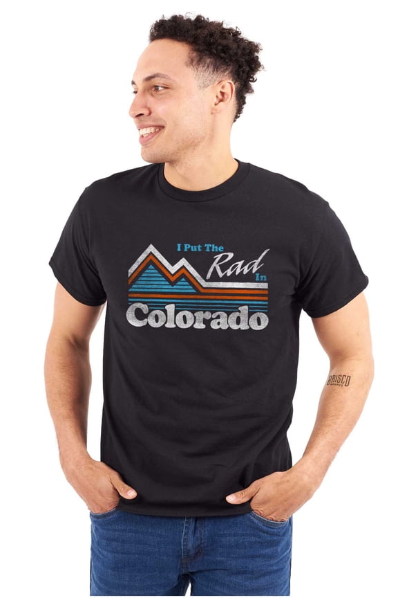Put Rad in Colorado Snowboarder Skier Men's Graphic T Shirt Tees Brisco Brands L