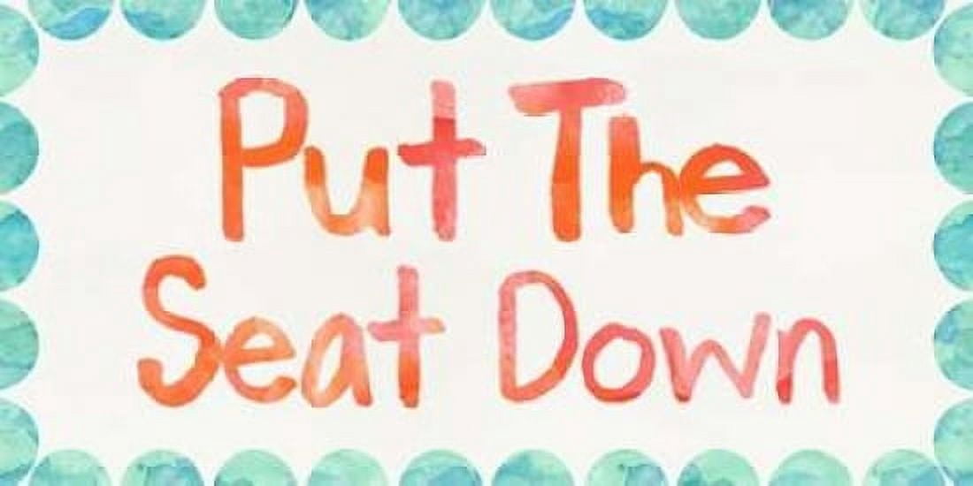 Put The Seat Down Canvas Art - Linda Woods (10 x 20)