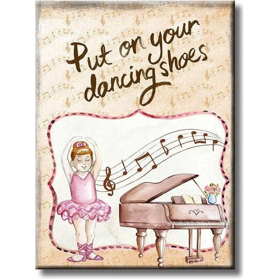 Put on Your Dancing Shoes, Dance Vintage Picture on Stretched Canvas, Wall Art Décor, Ready to Hang