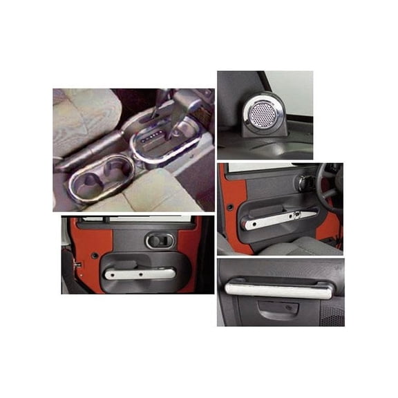 Putco 07-10 Jeep Wrangler Interior Chrome Kit - Fits 4 Door Only Chrome Trim Accessory Kits - 405641 Fits select: 2008 JEEP WRANGLER UNLIMITED X, 2010 JEEP WRANGLER SPORT