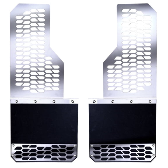 Putco 10-18 Ram HD Dually - (Fits Rear) - Set of 2 Mud Skins - Polished SS w/ Hex Shield - 78065 Fits select: 2018 RAM 3500 ST, 2014-2015 RAM 3500 SLT