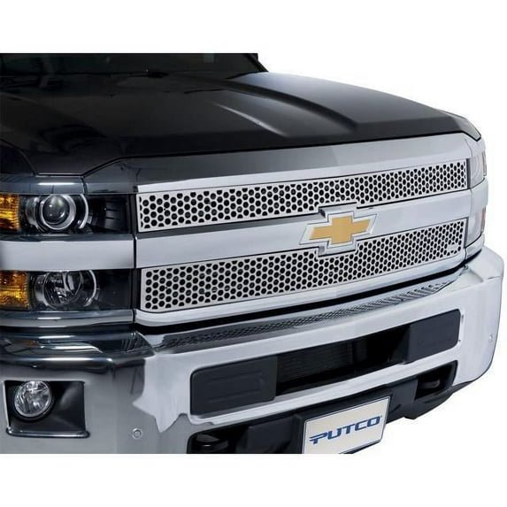 Putco 15-15 Chevrolet Silverado HD Punch Stainless Steel Grilles 84201