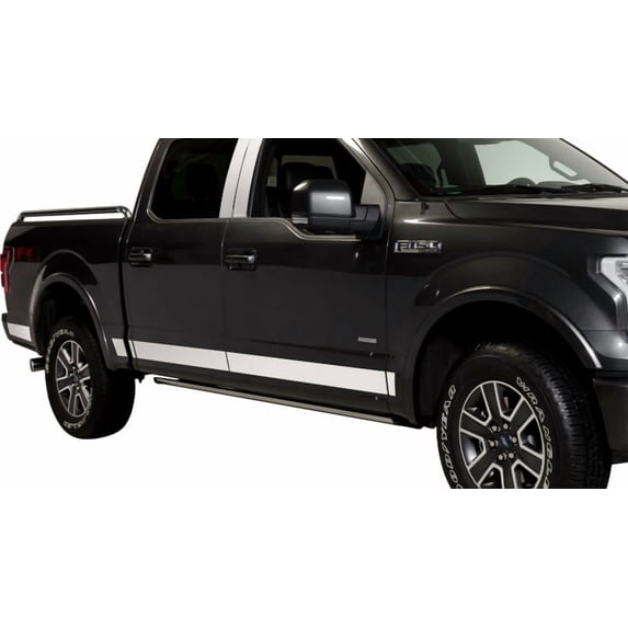 Putco 17-20 Ford SuperDuty Super Cab 8ft Box Dually - 12pcs - 4.25in Wide SS Rocker Panels - 9751468 Fits select: 2017-2021 FORD F350 SUPER DUTY