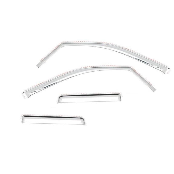 Putco 17-20 Ford SuperDuty - SuperCab (Set of 4) Element Chrome Window Visors - 480067 Fits select: 2019 FORD F150 SUPERCREW, 2016-2018 FORD F150
