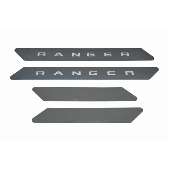Putco 19-20 Ford Ranger SuperCrew - w/ RANGER Etching (4pcs) Black Platinum Door Sills - 95143BPFD