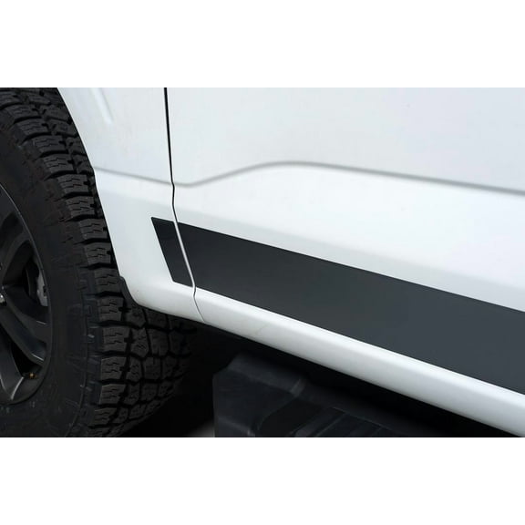 Putco 2021 Ford F-150 Super Cab 8ft Long Box Black Platinum Rocker Panels (4.25in Tall 12pcs)