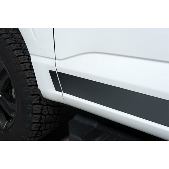 Putco 2021 Ford F-150 Super Crew Cab 5.5ft Short Box Black Platinum Rocker Panels (4.25in Tall 12pc)