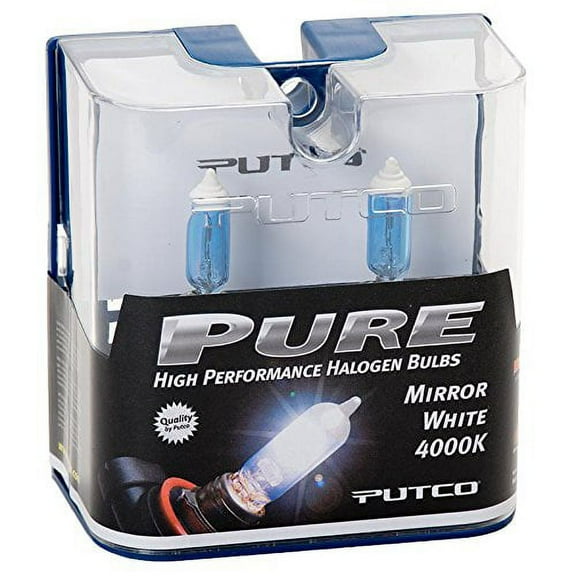 Putco 230012MW Pure Halogen Headlight Bulb - Mirror White - H12 (Pair)