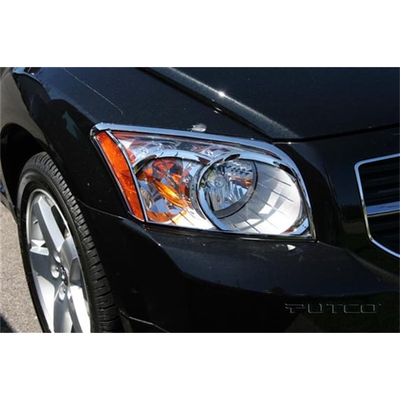 Putco 403833 Chrome Headlight Bezel Set Fits select: 2007-2010 DODGE CALIBER