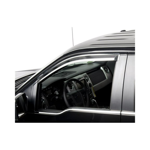 Putco 480151 Window Visor For Ford F-150, Chrome External Tape Mount Type Fits select: 2013-2014 FORD F150 SUPER CAB, 2011 FORD F150
