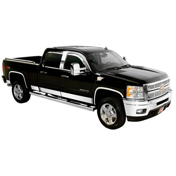 Putco 99-10 Ford SuperDuty Reg Cab 6.5ft Short Box - 8in Wide - 10pcs SS Rocker Panels