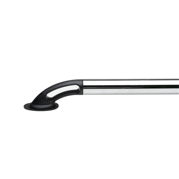 Putco 99826 Lockers Side Bed Rail; Stainless Steel w/Black Injected Molded Nylon Casting; Pair;